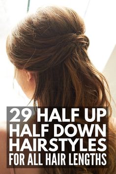 Styles With Braids, Straight And Curly Hair, Down Hairstyles For Long Hair, Half Up Bun, Hair Spring, Up Hairdos, Simple Updo, Half Up Half Down Hairstyles, Hair Tutorials Easy