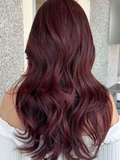 Cherry Brown Hair Color Burgundy, Hair Colour Red Brown, Cherry Red Hair On Brown Hair, Cherry Colour Hair, Dark Red Hair Inspiration, Mahogany Red Brown Hair Color, Brown Hair With A Red Tint, Dark Red Tinted Hair, Dark Red Hair Korean