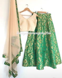 Size-Custom made as per your size so message us for the size chart.Manufacturing time- 7-10 daysFabric details-Top- Raw silklehenga- Pure bananas brocadeDupatta- Net with banarasee borders. Indian Dresses Anarkali, Green Silk Skirt, Lehenga Top, Dress Anarkali, Pakistani Lehenga, Brocade Lehenga, Lehenga Crop Top, Indian Wedding Lehenga, Raw Silk Lehenga