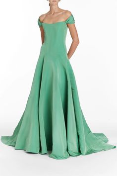 Vittoria Leaf Green Drop Waist Gown | Over The Moon Leaf Green Dress, Drop Waist Gown, Dress Maker, Model Clothes, Pavilion Architecture, Elegant Gowns, Elegant Outfit Classy, Designer Evening Gowns, Elegant Dresses Classy