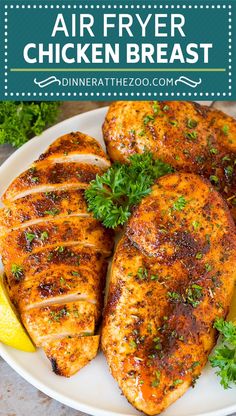 This air fryer chicken breast recipe consists of chicken coated in herbs and spices, then cooked to golden brown perfection. Air Fryer Chicken Breasts, Italian Herb Chicken, Air Fryer Chicken Breast, Easy Air Fryer Chicken, Air Fryer Recipes Chicken Breast, Chicken Breast Recipe, Air Fryer Recipes Chicken, Garlic Butter Chicken, Duck Recipes