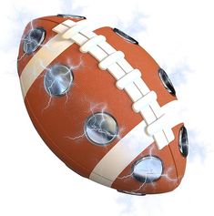 an image of a football with lightning bolts on it