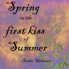 the cover for spring is the first kiss of summer