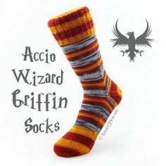 a pair of socks with the words acccio wizard griffin socks