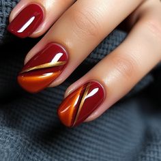 fall nails design flame color palette, nails glossy details Flame Color Palette, Color Palette Nails, Palette Nails, Fall Nails Design, Accent Nail Designs, Nails Glossy, Manicure Nail Designs, Hippie Nails