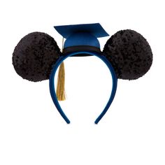 Soft, Padded, And Sequined Mouse Ears * Fabric Covered Headband With Velour Non-Slip Interior * Mini Felt Graduation Cap With Gold Tassel * Band Features Embroidered "Class Of 2022" * Polyester * 7" H X 11" W * Imported Mickey Mouse Graduation, Disney Scarf, Disney Graduation Cap, Disney Graduation, Pomp And Circumstance, Mickey Mouse Ears Hat, Disney Ears Headband, Mickey Mouse Hat, Mickey Mouse Ears Headband