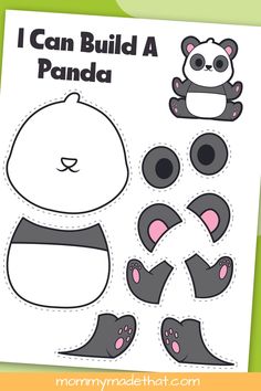 Panda Template Free Printable, Preschool Panda Craft, Panda Bear Coloring Pages Free Printable, Panda Template