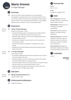 a professional resume template with no work experience on the front and back pages, it is also