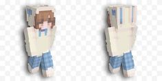 an image of two people in minecraft clothes, one with his head out and the other