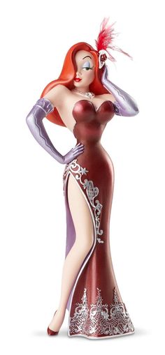 Jessica Rabbit 'Couture de Force' Disney figurine (2019) Jessica Rabbit Cosplay Plus Size, Jessica Rabbit Earrings, Jessica Rabbit Roger Rabbit Costumes, Rabbit Statue, Who Framed Roger Rabbit, Enesco Figurines, Disney Couture