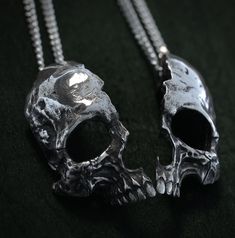 Skull Shards Pendants (set) – BookofAlchemy Bon Ami, Goth Stuff, Edgy Jewelry, Premium Packaging, A Good Friend, Dope Jewelry, Skull Jewelry, Funky Jewelry, Wooden Case