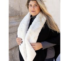 Keep the chill away (in a casually elegant way) with this faux bunny fur infinity scarf. From Sprigs. Casually Elegant, Infinity Scarf, Scarf Wrap, Scarf Accessory, Fashion Accessories, Clothes