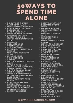 Spend Time Alone, Time Alone, What To Do When Bored, Vie Motivation, Things To Do When Bored, Self Care Routine, Self Improvement Tips, Cleaning Tips