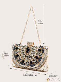 Bird in Bag - Rhinestone Decorative Chain Box Bag - Ideal for Weddings, Proms, and Parties Rectangular Wedding Clutch With Rhinestones, Rectangular Rhinestone Wedding Clutch, Rectangular Rhinestone Clutch For Prom, Rectangular Evening Bag With Bling For Events, Rectangular Bling Evening Bag For Events, Gold Crystal Bags For Prom, Crystal Rectangular Evening Bag For Weddings, Gold Crystal Evening Bag For Prom, Rectangular Crystal Evening Bag For Wedding