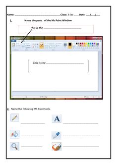 an image of a computer screen with the text'name the parts of the mouse window '