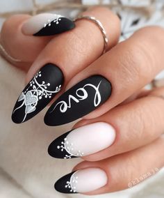 80+ Valentine's Day Nail Designs To Set Your Heart Aflutter - Blush & Pearls Black And White Valentine Nails, Black Wedding Nails, Valentines Nail Art Designs, Valentines Nail, Nails Valentines, 2024 Nails, Valentine Nail Art, Nail Designs Valentines, Nails Polish