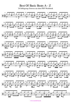 Schlagzeug Grooves PDF Workbook Drum Rudiments, Guitar Man