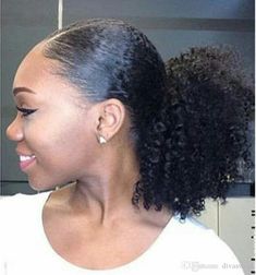 natural hair ponytail - Google Search Hairstyles 4c, Natural Hair Ponytail, Human Hair Ponytail Extensions, Human Hair Ponytail, Puff Ponytail, Hair Goal, Hair Puff, Black Ponytail Hairstyles, Chic Hair