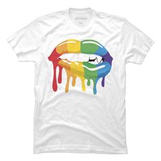 Channel your inner artist with the LGBTQIA+ Pride Vampire Melting Lips premium ring spun cotton graphic Men's T Shirt created by turtledojo for Design By Humans. It's time to add a pop of color, a splash of humor, and a whole lot of creativity to your day with apparel designed by one of our global artists. We're here to help you find that perfect you style! White Pre-shrunk T-shirt For Pride, Pride Graphic Tee For Streetwear, Melting Rainbow, Rainbow Lips, Lgbtqia Pride, Apparel Design, Shop Design, Spun Cotton, Color Pop