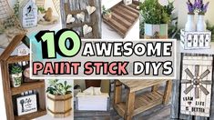 10 awesome diy paint stick projects for home decor and crafts with free printables