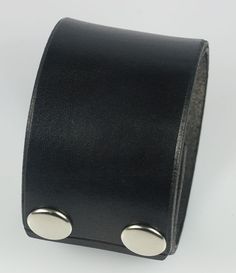 Plain 1 5/8" Wide Leather Cuff Wristband, Plain Modern Cuff Bracelet With Black Band, Leather Cuff Bracelets With Black Band, Adjustable Leather Strap Cuff Bracelet, Modern Leather Strap Cuff Bracelet, Black Band Leather Cuff Bracelet Gift, Black Cuff Leather Bracelet Gift, Adjustable Cuff Leather Bracelet, Adjustable Leather Cuff Wristband, Gift Leather Cuff Bracelet With Black Band