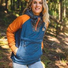 Ocean Recycled Insulated 1/2 Zip Jacket - Ensign Blue – Passenger Repreve Fabric, Half Zip Jacket, Off Grid, Sherpa Lined, Women's Coats & Jackets, Sustainable Materials, Zip Jacket, Half Zip, Front Pocket