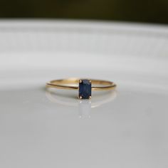 Stackable Sapphire Birthstone Ring As Gift, Classic Sapphire Birthstone Ring Gift, Sapphire Rings For May Birthstone, Sapphire Birthstone Ring Emerald Cut Gift, Emerald Cut Sapphire Birthstone Ring Gift, Sapphire Birthstone Ring As Gift, Everyday Blue Sapphire Ring In 14k Gold, Minimalist Sapphire Ring As Gift, Minimalist Sapphire Ring Gift