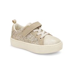 PRICES MAY VARY. Toddler’s cool and casual sneakers with glittery-detail upper Laidback sneaker styling with a standout statement shimmer Flexible platform-style sneaker sole Easy hook-and-loop closure Faux lace-up front Shoe Size Chart Kids, Girls Shoes Sneakers, Carters Girl, Glitter Sneakers, Shoe Carnival, Girls Sneakers