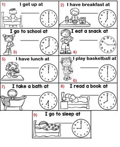 the worksheet for telling time to students about clocks and how they use them