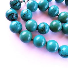 Vintage 1900's Chinese Genuine Huge 18mm Natural Turquoise Beaded Necklace | eBay Turquoise Necklace With Polished Round Beads, Elegant Handmade Turquoise Necklace With Round Beads, Elegant Turquoise Necklace With Round Beads For Jewelry Making, Elegant Turquoise Beads With Natural Stones, Turquoise Gemstone Beads Jewelry, Elegant Turquoise Necklace With Round Natural Stones, Green Turquoise Necklace With Round Beads In Vintage Style, Turquoise Gemstone Bead Necklaces, Vintage Turquoise Gemstone Beads Jewelry