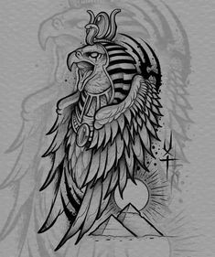 a drawing of an eagle with a heart on it's chest and the word love written