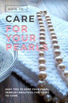 Pearl Jewelry Ideas, How To Clean Pearls, Pearl Jewellry, Life Tricks, Pearl Jewelery, Hand Knotted Pearls, Jewelry Knowledge, Pearl Jewelry Design