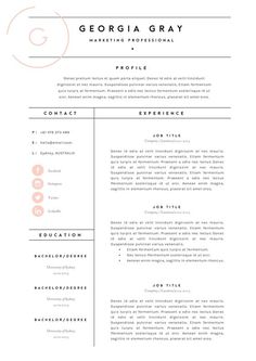 a professional resume template with an orange and gray color scheme on the front, black and white