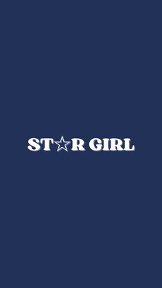 the star girl logo is shown on a dark blue background with white letters and stars