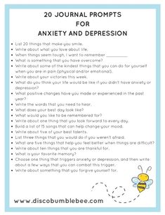 journal prompts for anxiety and depression Counselling Worksheets, Monthly Prompts, Uppfostra Barn, Summer Writing, Health Journal