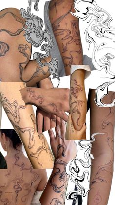 many different images of people with tattoos on their arms