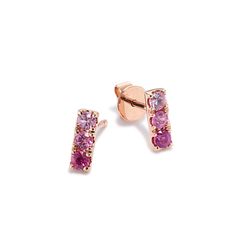 Ombre Pink Sapphire Earrings Pink Sapphire Earrings, Ombre Pink, Sapphire Earrings, Pink Ombre, Pink Sapphire, Sapphire, Rose Gold, Pink, Gold