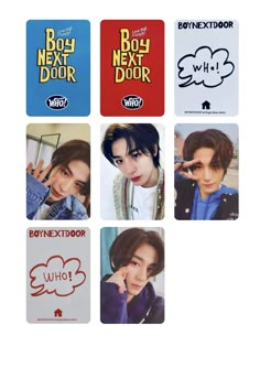 the boy next door stickers are all different colors