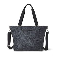 PRICES MAY VARY. LIGHTWEIGHT AND WATER RESISTANT: Measuring 12"H x 18"W x 5.5"D and weighing 1.25 lbs with a 52” adjustable and removable crossbody strap, this water-resistant travel tote is ideal for all day on the go! THE PERFECT CARRY-ON: With a lightweight, roomy design, Baggallini’s Avenue travel bag is the perfect tote for traveling or as a catch-all everyday purse. ZIPPERED POCKETS: A padded 10”x 13” laptop compartment keeps your laptop computer safe, while other zippered pockets secure y Interior Organization, Everyday Purse, Sac Lunch, Carryall Tote, Laptop Tote, Travel Tote Bag, Farmer's Market, Travel Tote, Laptop Pocket