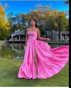 Pink Strapless Gown For Banquet, Strapless Pink Ball Gown For Party, Strapless Pink Bridesmaid Gown, Pink Strapless Bridesmaid Gown, Pink Strapless Prom Gown, Strapless Gown For Prom, Pink Strapless Prom Evening Dress, Strapless Evening Gown For Prom Season, Strapless Ball Gown For Prom Banquet