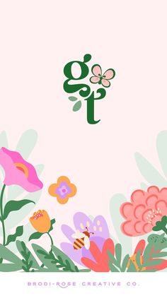 Fun, bright and kind Branding for The Happy Gardener Nature Materials, Paper Garden, Custom Brand Design, Font Pairings, Style Guide Design, Flower Branding, Flower Logo Design, Logo Unique, Logo Creation