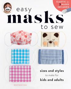 easy masks to sew for kids and adults