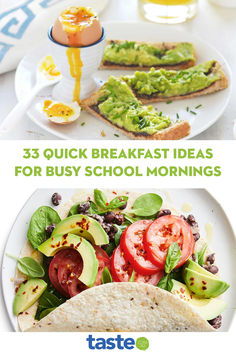 an image of breakfast ideas for busy school mornings