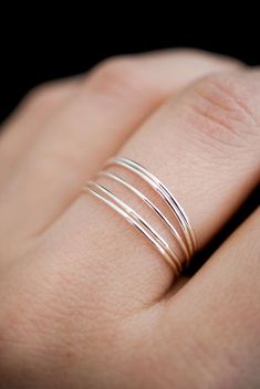 Delicate Silver Rings, Stackable Rings Silver, Sterling Silver Stacking Rings, Stack Ring, Stacking Ring Set, Wire Ring, Vintage Sterling Silver Rings, Silver Stacking Rings, Gold Ring Stack