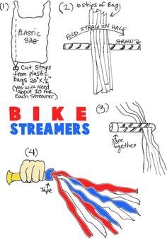 the instructions for how to make bike streamers