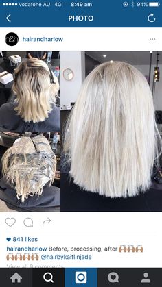 Ice Blonde Hair, Icy Blonde Hair, Hair Color And Cut, Hair Color Dark, Hair Envy, Platinum Blonde, Grunge Hair