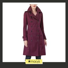 in stock Elegant Winter Raincoat With Long Sleeves, Elegant Long Sleeve Winter Raincoat, Grape Wine, Hooded Trench Coat, Trench Coat, Pick Up, In Store, Buy Online, Water Resistant