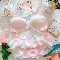 Morning Valley Princess Lingerie Set Princess Lingerie, Angel Decorations, Frilly Knickers, Kawaii Princess, Anime School, Cotton Lingerie, Cosplay Kawaii, Girl Cat, Japanese Sweet