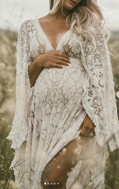 Boho Wedding Dress Pregnant, Flowy Boho Maternity Dress, Maternity Shoot Lace Dress, Boho Winter Maternity Photos, Boho Maternity Dresses For Photoshoot, Boho Baby Shower Dress For Mom, Indoor Boho Maternity Photos, Boho Western Maternity Pictures, Flowy Dress Maternity Shoot