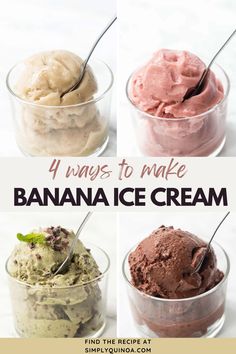 banana ice cream Easy Banana Ice Cream 3 Ingredients, Vegan Banana Ice Cream Recipe, Banana Ice Cream Flavors, Nice Cream Strawberry Banana, Healthy Nice Cream, Banana Nice Cream Chocolate, Vegan Nicecream Banana, Mint Chip Ice Cream, Nice Cream Recipe